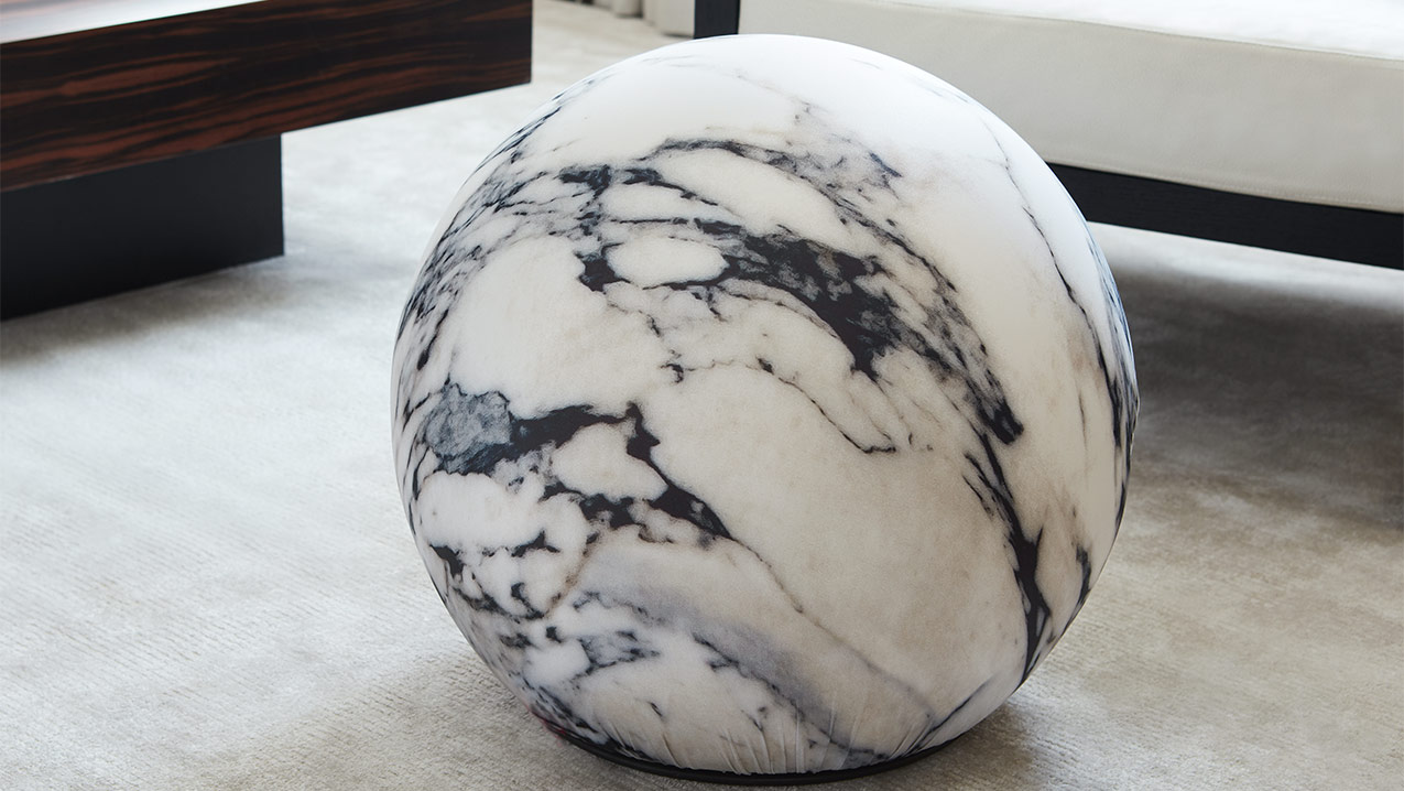 Marble Pouf image