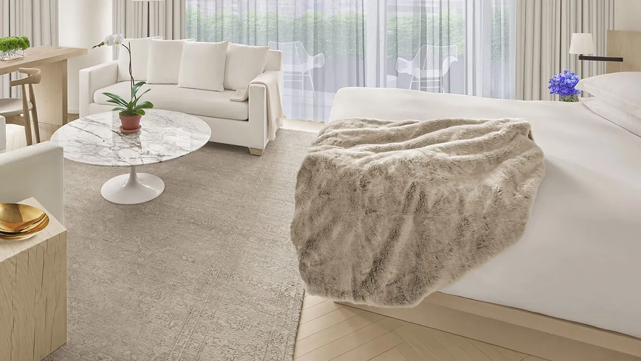 Times Square Faux Fur Throw